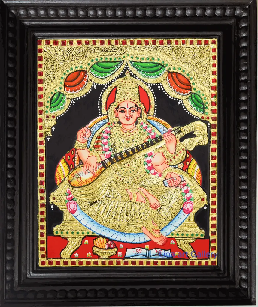 Saraswati- Tanjore Painting