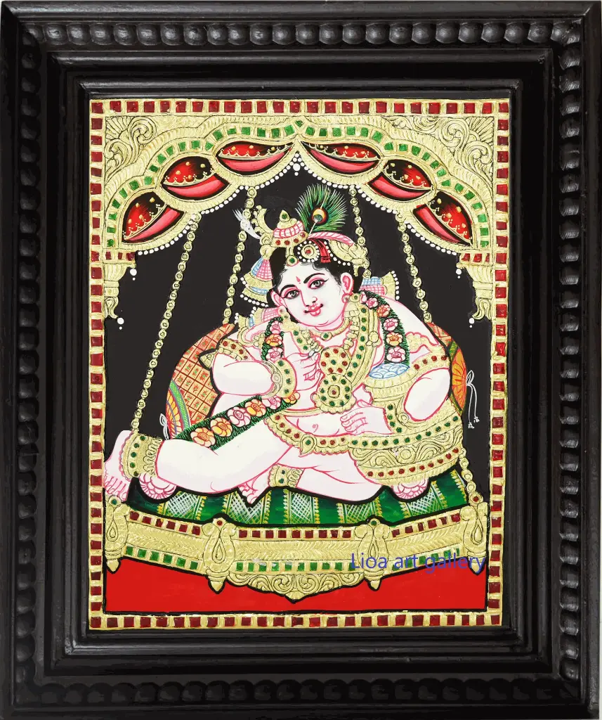 [105] Vennai Krishnan- Tanjore Painting