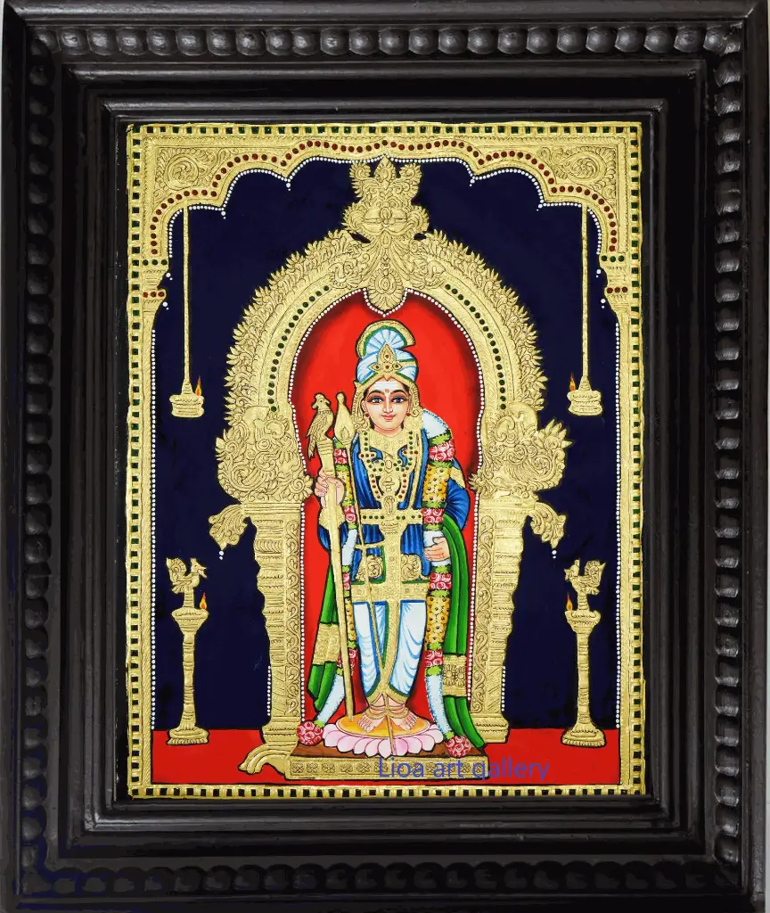 [114] Palani Murugan- Tanjore Painting