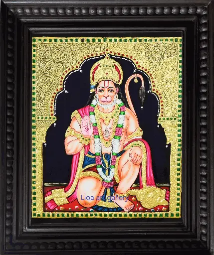 [110] Anjaneyar- Tanjore Painting